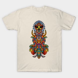 Multicolored Totem Pole T-Shirt